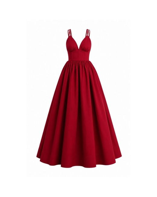 Ofuure Red Adele Maxi Dress