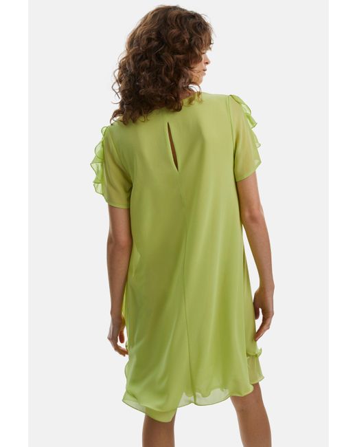 James Lakeland Green Short Sleeve Wave Hem Dress Lime