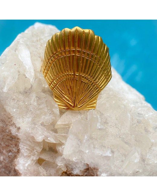 Lexi Jewelry Yellow Scallop Shell Ariel Ring
