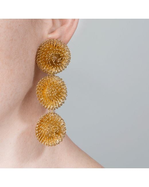 Pats Jewelry Metallic Pompom Earrings