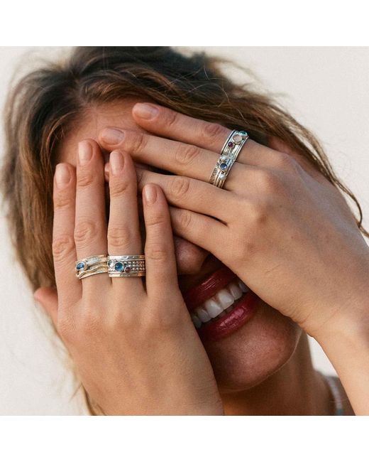 Charlotte's Web Jewellery White Nature Ocean Spinning Ring
