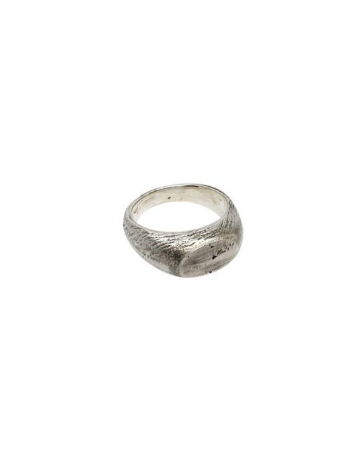 Tg-Jewellery by Tamara Gervasio Metallic Recast Erosion Signet Ring – Recycled Sterling Sand Cast for men