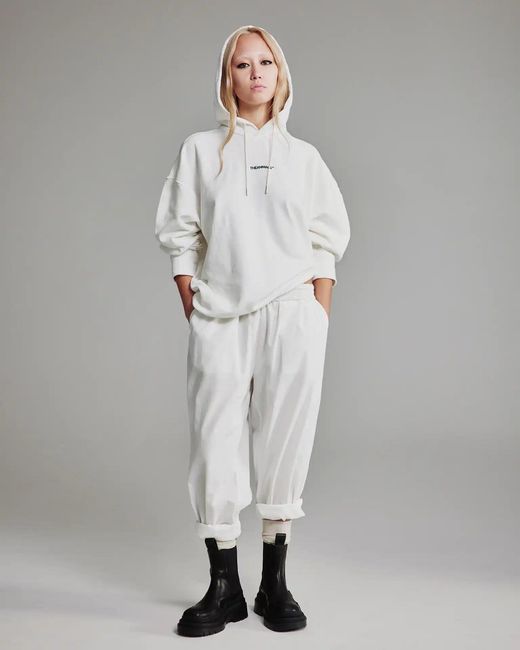 Theanimals White Hooded Logo Sweatshirt