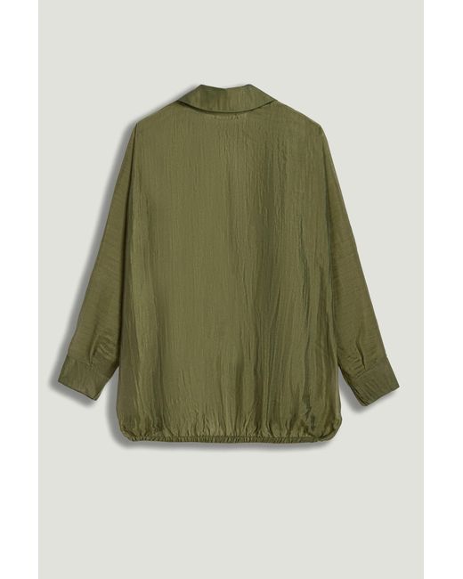 Nocturne Green Neutrals Fluid Open-Front Shirt