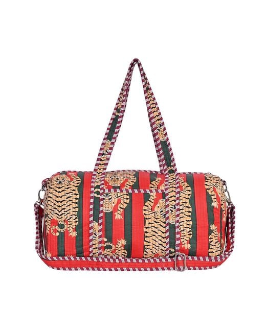 Conscious Yoga Collective Red The Tibetan Tiger Cotton Weekender