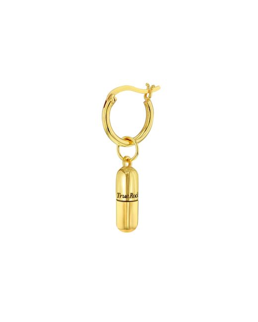 True Rocks Metallic 2 Tone Gun Metal & 18kt Gold-plated Small Pill Pendant