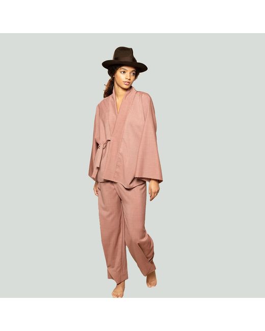 MOE Brown Rose Wool Jacket Reversible