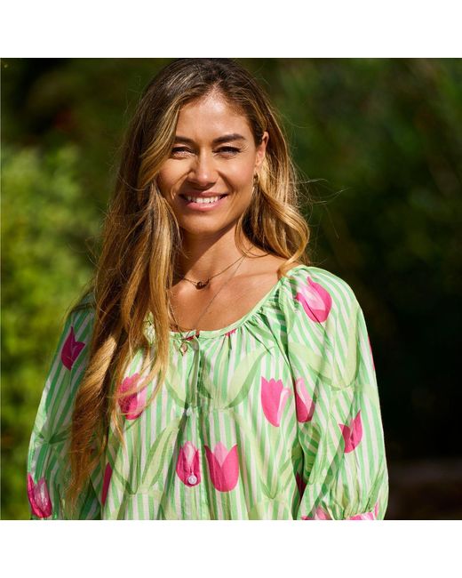Luella Fashion Green Nice Short Cotton Dress