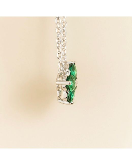 Juvetti Green Petale Necklace Emerald