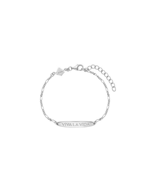 Vanhi Metallic Viva La Vida Bar Chain Bracelet
