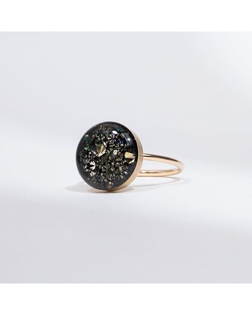 Kate Koel Black Statement Galaxy Ring