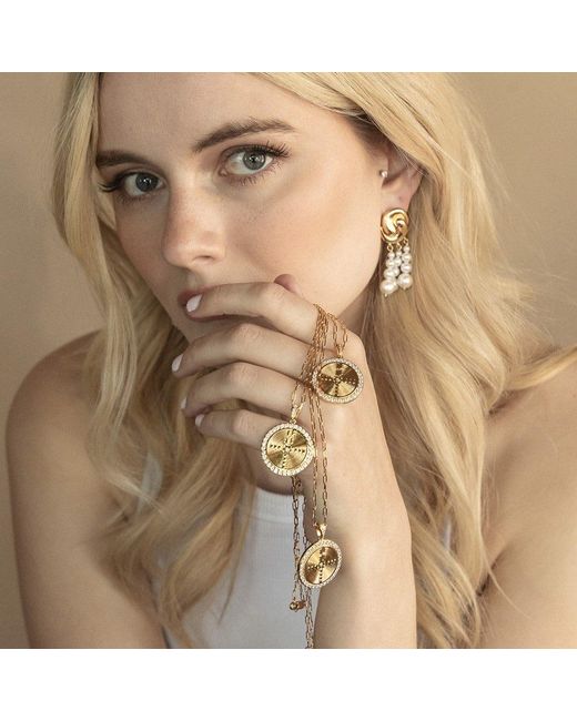 Zepplin the Label Metallic Sanctum Necklace – Sculptural Medallion Talisman
