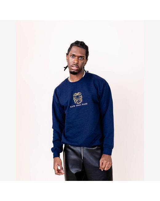 Nooltrends Blue Lion Embroidered Sweatshirt for men