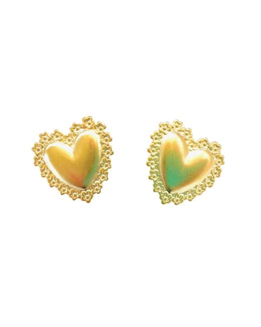 The Pink Reef Metallic Love Stud