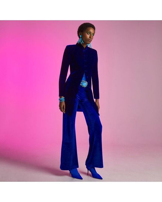 Beatrice von Tresckow Blue Royal Velvet Grace Jacket