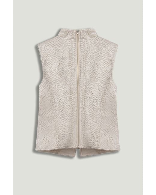 Nocturne White Braid-Trim Bustier Top With Built-In Bra