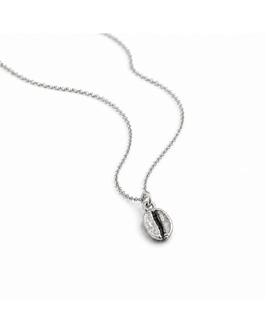 Mother Nature Jewelry Metallic Coffee Bean Necklace, Handmade Minimalist Pendant