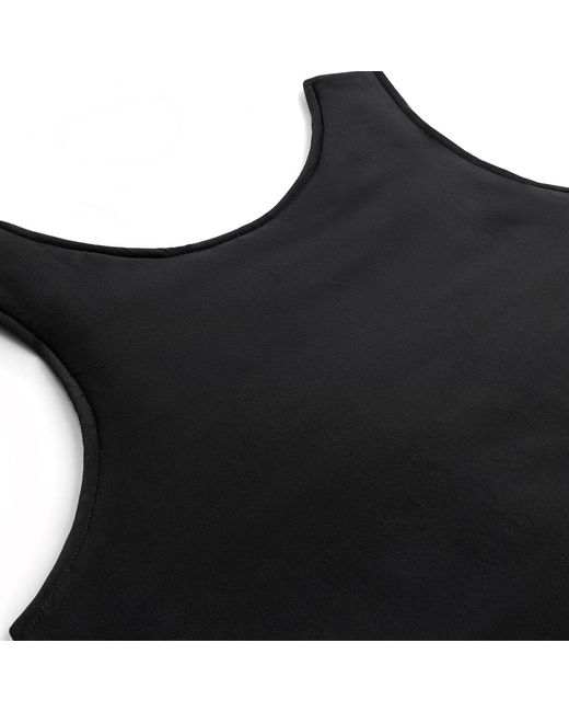 Victoria Slavinskaia Black Silk Puffer Dress With Open Back