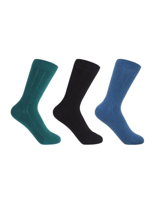 Peper Harow - Made in England Blue Three Pairs Cashmere Socks Bundle –