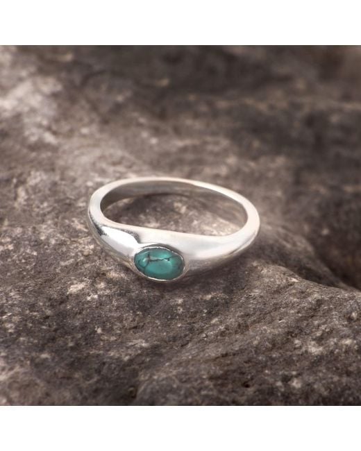 The Jewellery Store London Metallic Oval Signet Ring