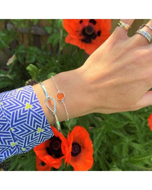 Auree Jewellery White Barcelona July Birthstone Bracelet Carnelian