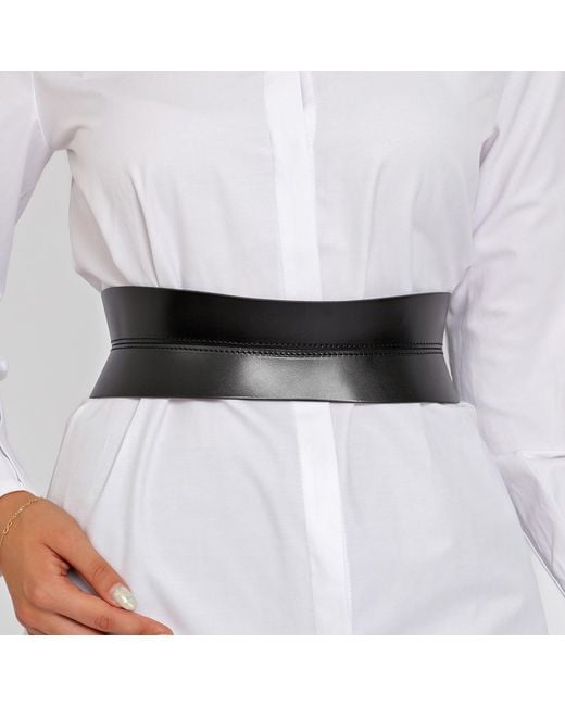 Haute Cuir Black Slim Sablier Corset Belt