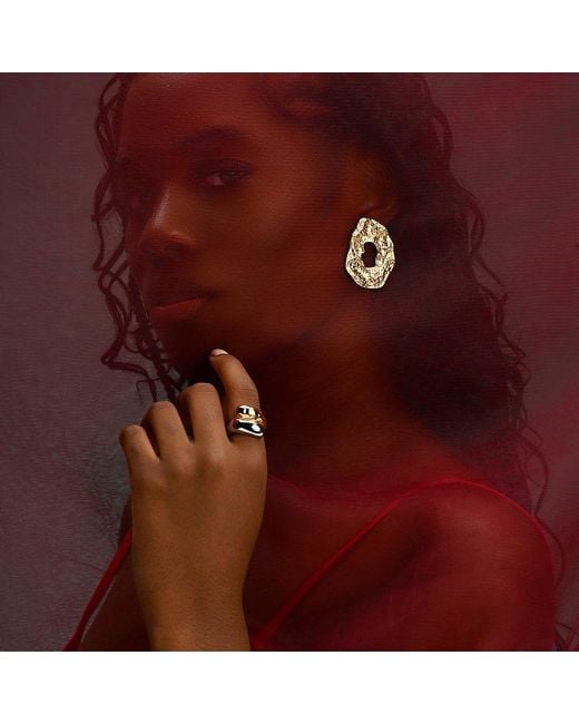Superdivajewellery Metallic Theia Hoop Earrings
