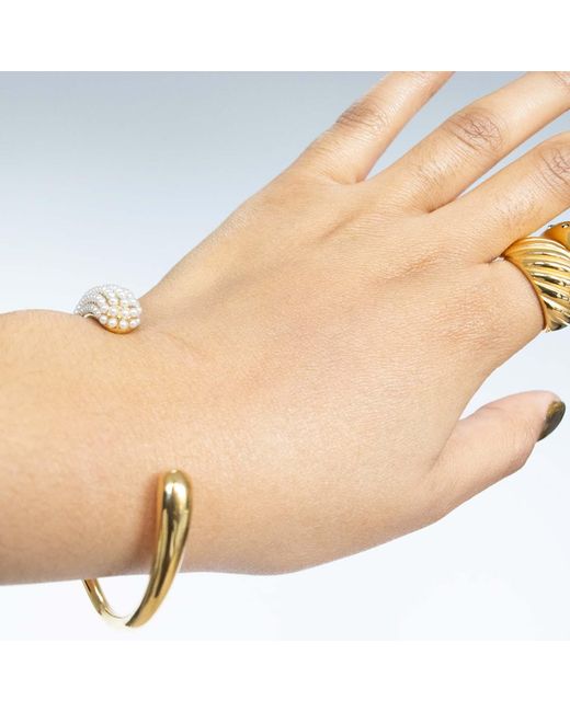 Superdivajewellery Metallic Jenna Pearl Bangle