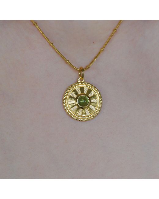 GEM BAZAAR Metallic Peridot Birthstone Mythology Pendant