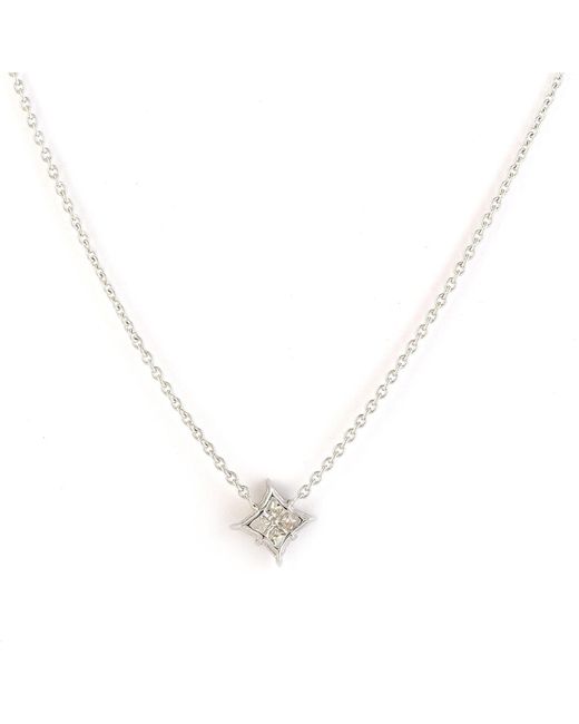 Artisan White Diamond Star Pendant Necklace