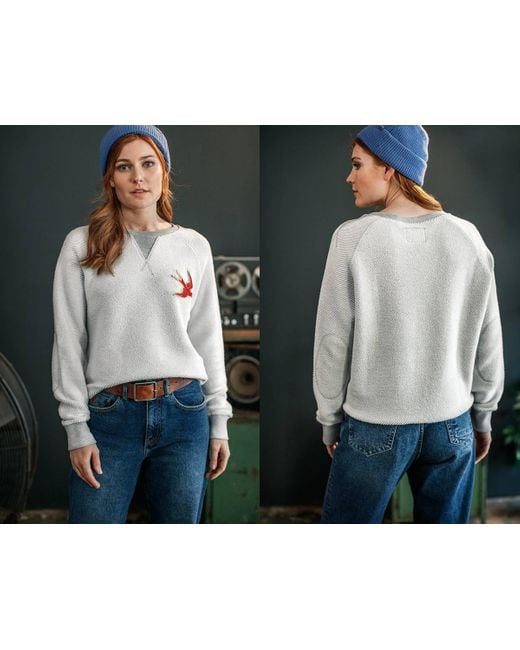 &SONS Trading Co Gray Damsons Swoop Sweatshirt Raw