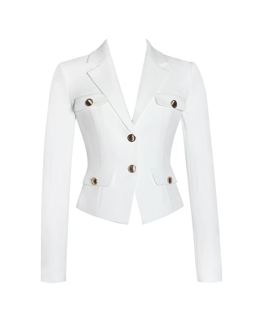 Miss Circle New York White Oakley Preppy Style Blazer Jacket