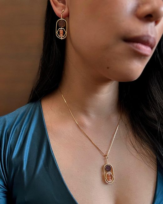 Aracheli Studio White Art X Sunstone Earrings