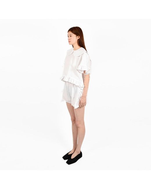 Ioana Ciolacu White Peony Shorts