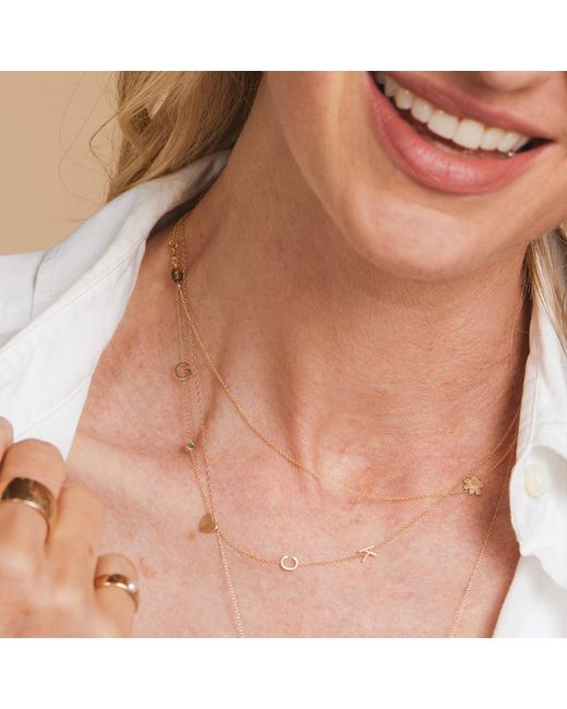 Maya Brenner Metallic 14K Asymmetrical Charm Necklace