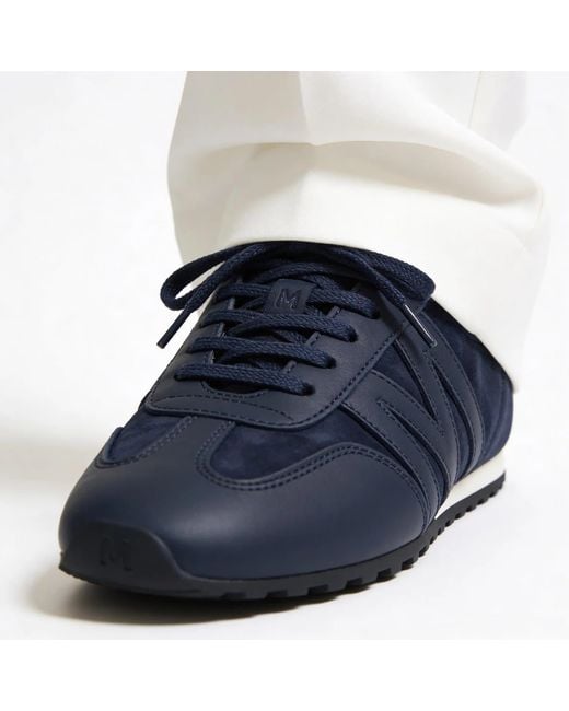 By Virgo Blue Noir Handcrafted Leather Sneaker