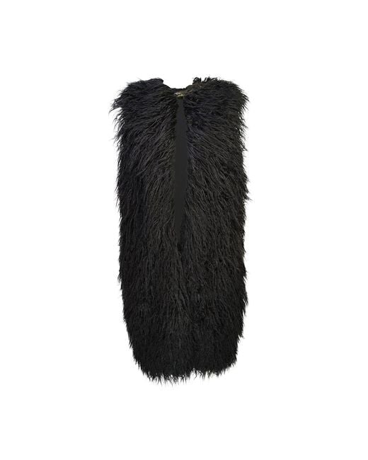 Jennafer Grace Black Genghis Faux Fur Vest