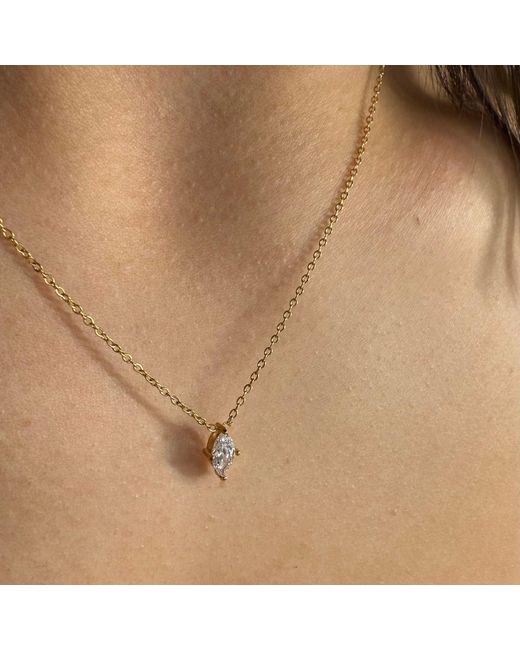 Evie Jewelry Metallic Skyline Waterproof Crystal Pendant Necklace