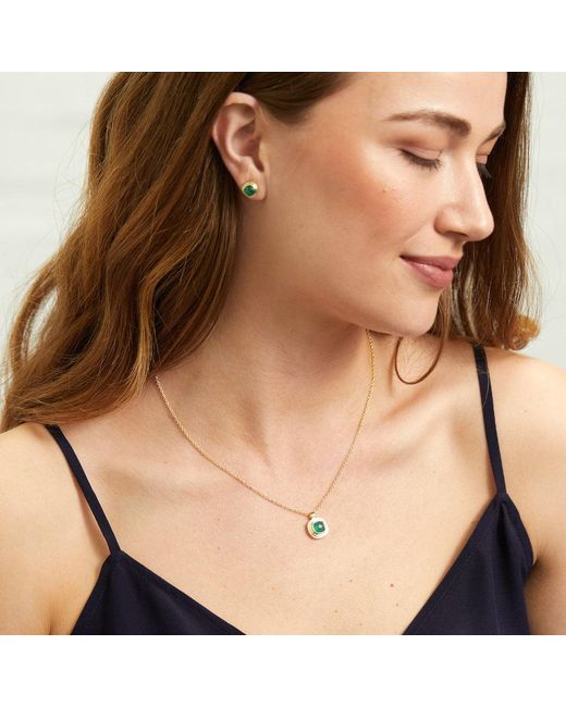 Auree Jewellery Metallic California Cushion Onyx Necklace