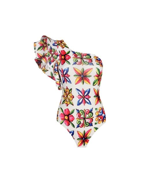 Nur Karaata Red Begonia Sicilia Swimsuit