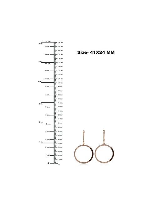 Artisan Natural Rose 14K Rose Diamond & Wood Circle Drop Earrings