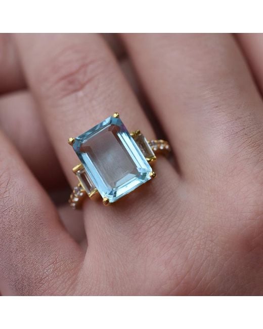 GEM BAZAAR Blue Star Struck Ring