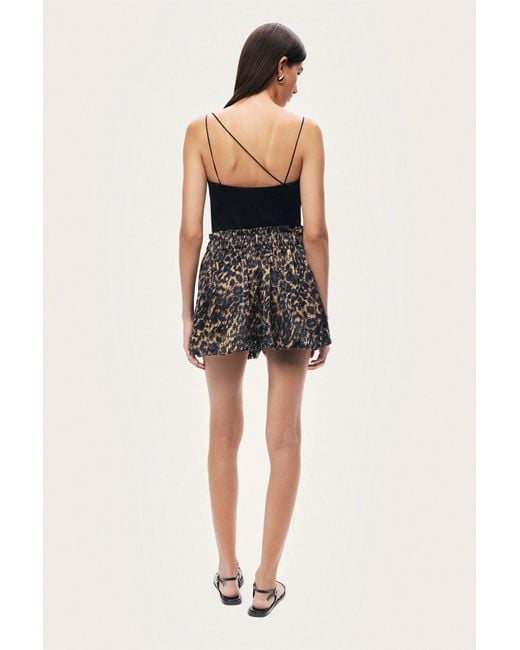 Nocturne Black Printed-Mini Shorts