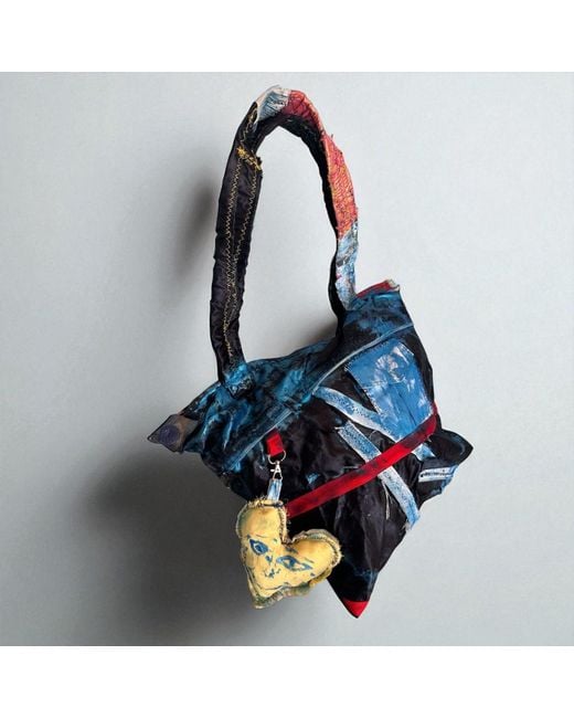 Miro Misljen Blue Boho Heart Tote Bag