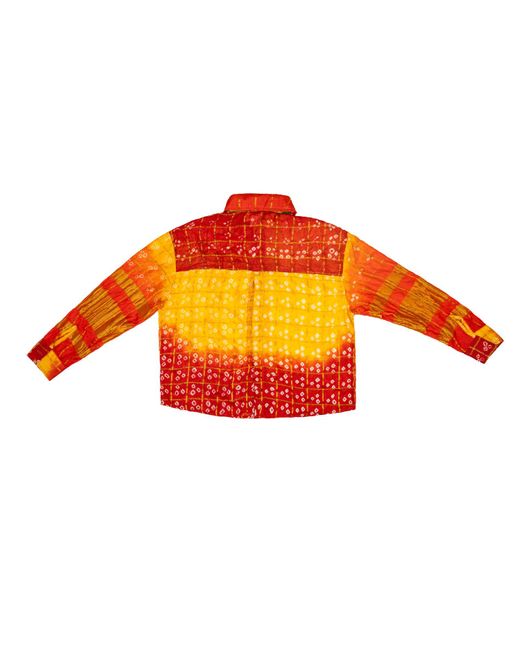 Collected Xx Orange Mango Double Button Down Shirt