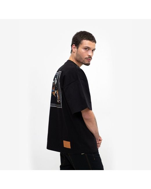 PLACE OF ELMS Black The Jungle T-Shirt for men