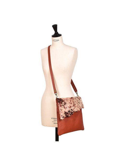 Owen Barry Red Cowhide Crossbody Bag Tuscan Acido On Burnt Stevie