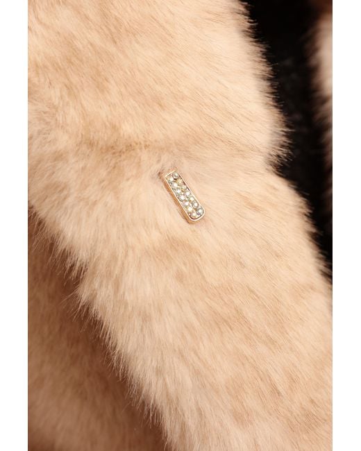 Santinni Natural Neutrals 'Hollywood' Faux Fur Coat