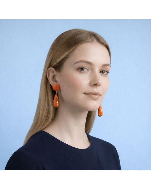 Michael Nash Jewelry Red Kathryn And Drop Polka Dot Earrings