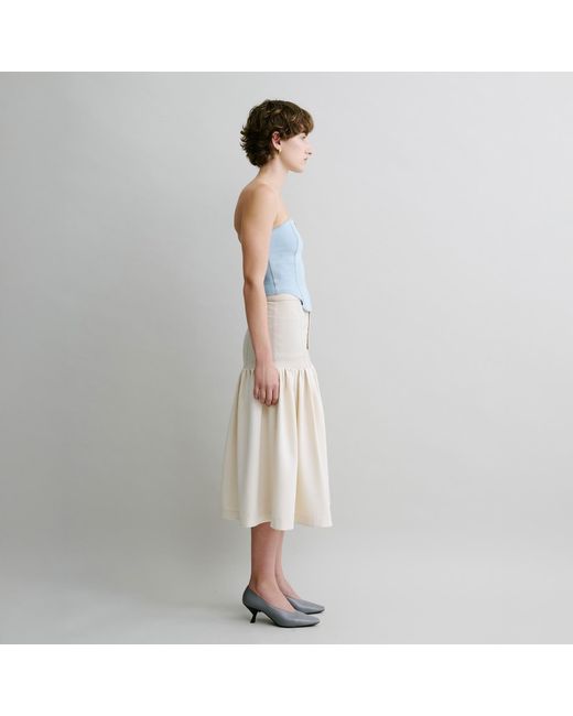 Luroq London Natural Neutrals Structured Flow Skirt